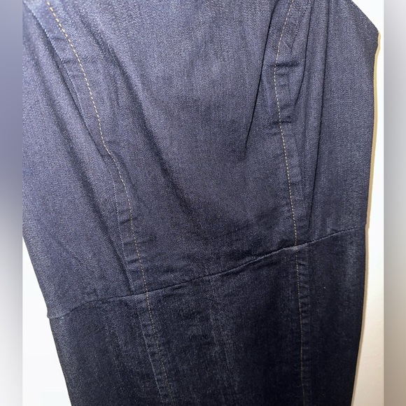 Banana Republic Dark Blue Denim Pencil Dress Size 6 - Picture 3 of 8